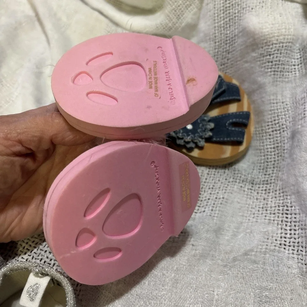 LOT OF BUILD A BEAR SHOES - 3 PAIR